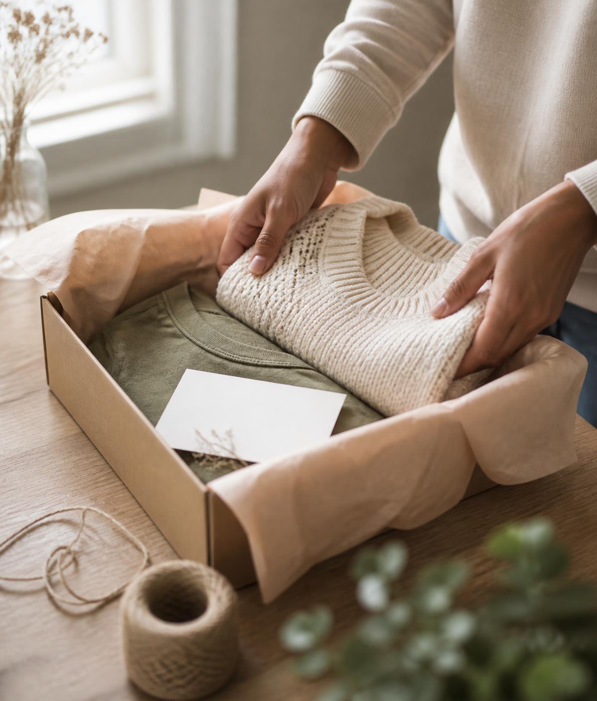 Clothing carefully packed inside a GlowBox